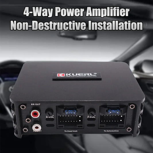 Class AB 4*60W Car Power Amplifier – DSP Audio Speaker for Android, Non-Destructive Installation, Dedicated Amp for Large Screens