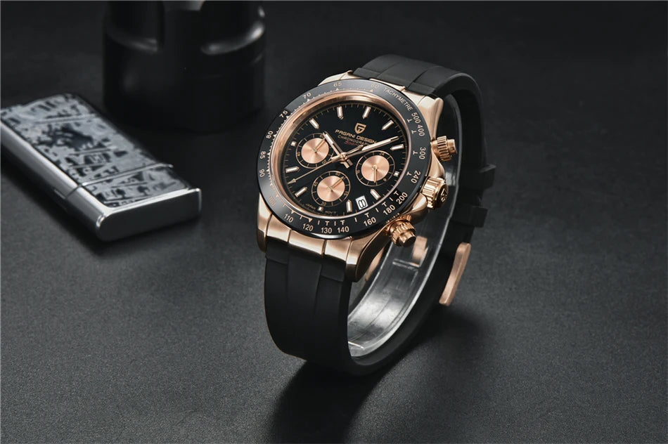 40mm PAGANI DESIGN V2 Men’s Quartz Watch – Sapphire Retro Chronograph Stainless Steel Waterproof