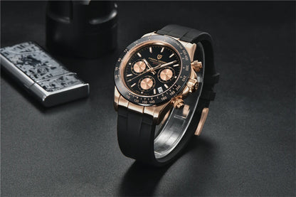 40mm PAGANI DESIGN V2 Men’s Quartz Watch – Sapphire Retro Chronograph Stainless Steel Waterproof