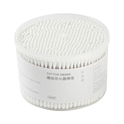 500PCS Disposable Cotton Swabs - Double End Round Head for Makeup, Removal, Cleaning, and Pet Care