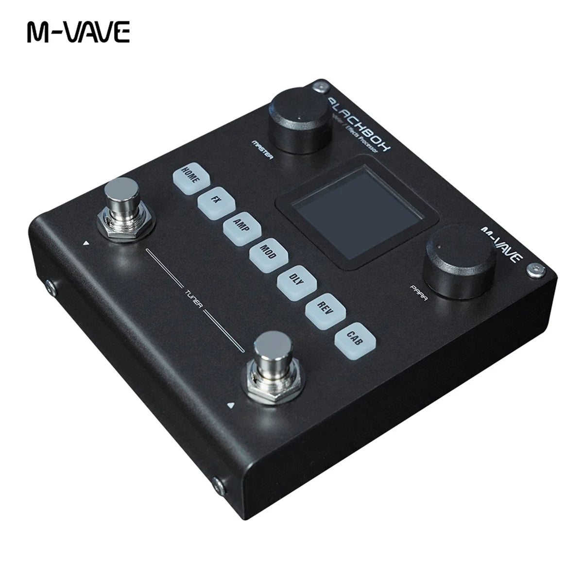M-VAVE BLACKBOX Multifunctional Guitar/Bass Effect Pedal – 80 Editable Presets, 6 Effects Modules, Built-in Battery