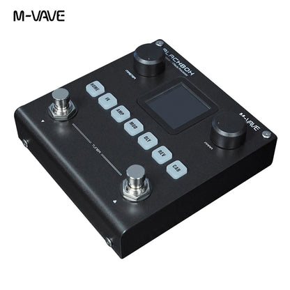 M-VAVE BLACKBOX Multifunctional Guitar/Bass Effect Pedal – 80 Editable Presets, 6 Effects Modules, Built-in Battery