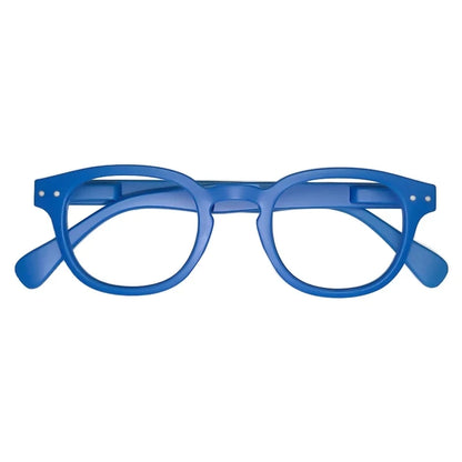 May Flower Fashion Reading Glasses for Women & Men – Round Shape with Spring Hinge, Diopter +4.00