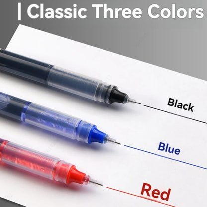 3–5Pcs Quick-Drying Gel Ink Pens 0.5mm – Large Capacity Smooth Writing Pens Black & Blue Ink for School, Office & Stationery Use