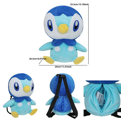Pokemon Plush Backpack – Pikachu, Snorlax, Eevee, Mimikyu, Mew, Gengar, Charizard, Piplup & Slowking Toy Doll Gift for Kids