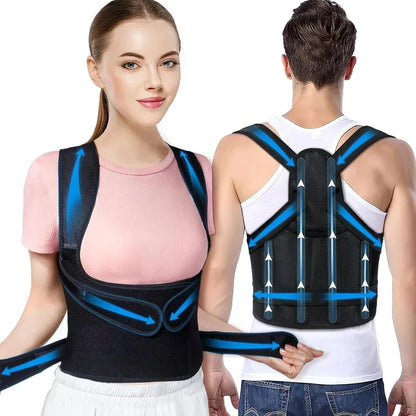 Adjustable Posture Corrector Back Brace – Orthopedic Spinal Support for Men & Women, Comfortable Upper Back Strap