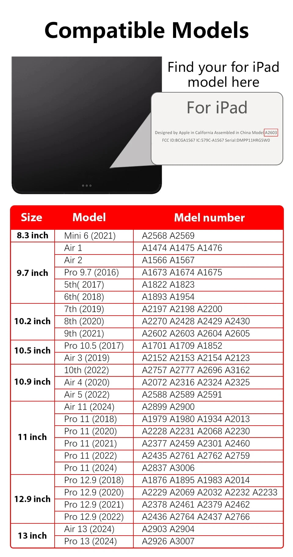 iPad Protective Case - 2025 Air 11 M3 M4 Pro 11 Inch Cover with Apple Pencil Holder for iPad 10th 9th Generation