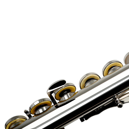 SLADE 16 Closed/Opened Hole C Key Professional Transverse Flute – Concert Musical Instrument with Box, Cleaning Cloth, Stick & Gloves