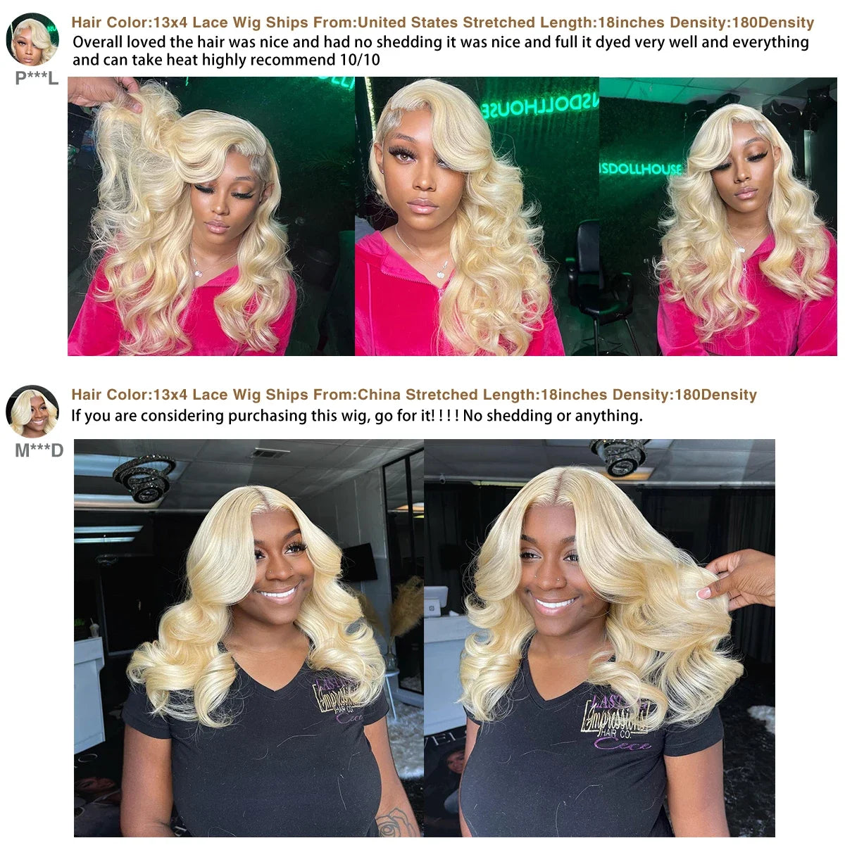 613 Honey Blonde Body Wave HD Lace Front Wig – 13x6 Transparent Glueless Human Hair Wig, 13x4 Lace Frontal, 180 Density