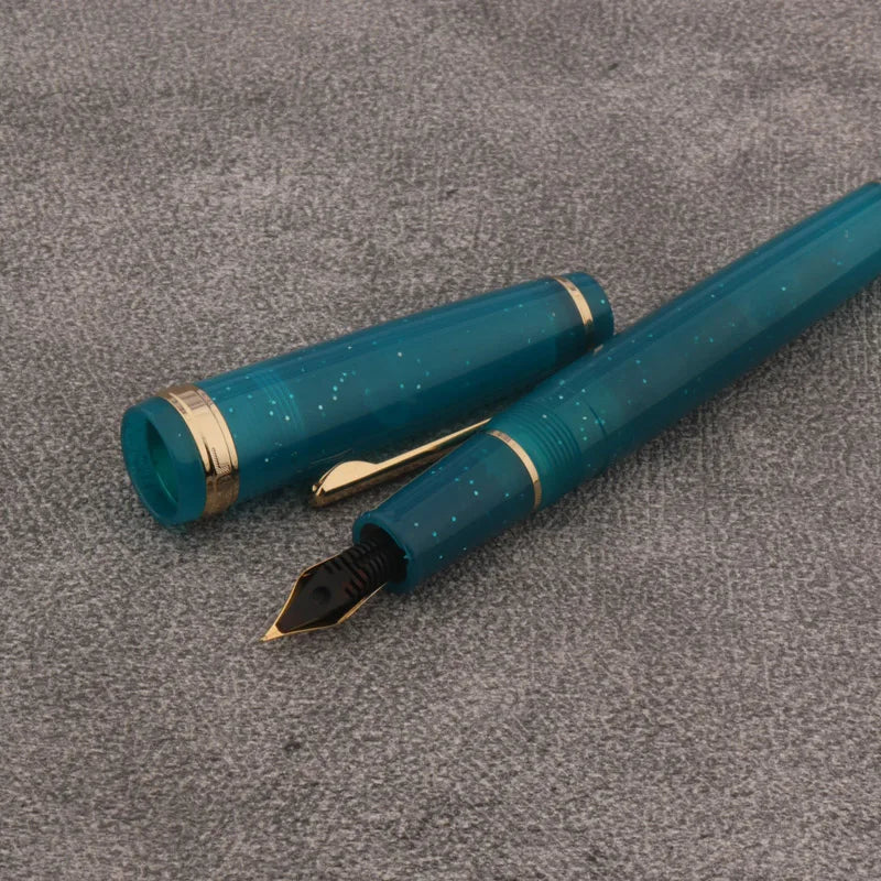 JINHAO 82 Transparent Fountain Pen — Spin Golden EF/F/M Nib, Ink Pen for Business, Office & School Supplies