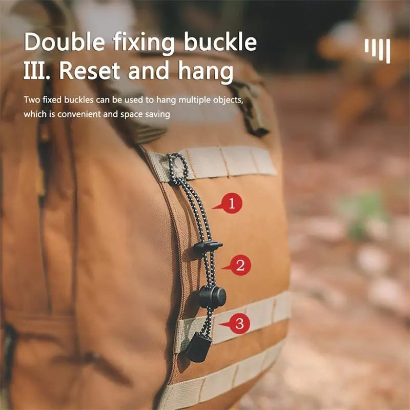 Adjustable Elastic Rope Set — Backpack & Trekking Pole Holder for Hiking, Mountaineering, 2/4/6pcs