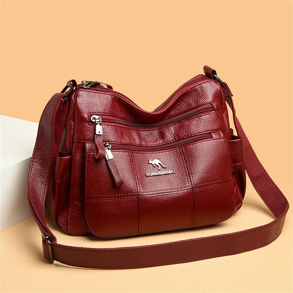 Luxury Women’s Leather Handbag – Large Capacity Shoulder & Crossbody Designer Bag