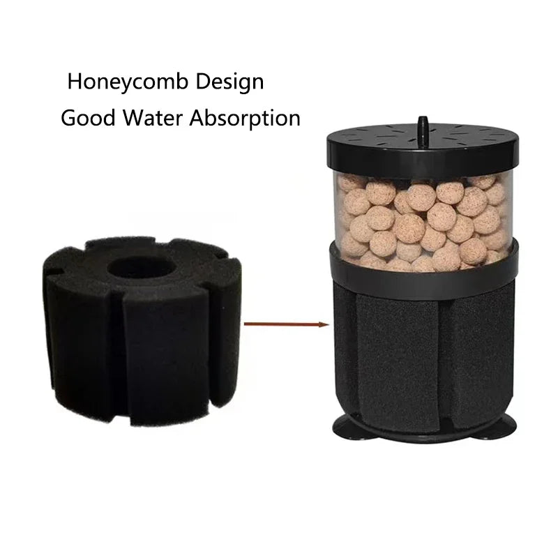 Black Aquarium Sponge Filter – Biochemical Bio Filter for Fish Tank Air Pump Skimmer, Aquarium Filtration System Filtro Aquario
