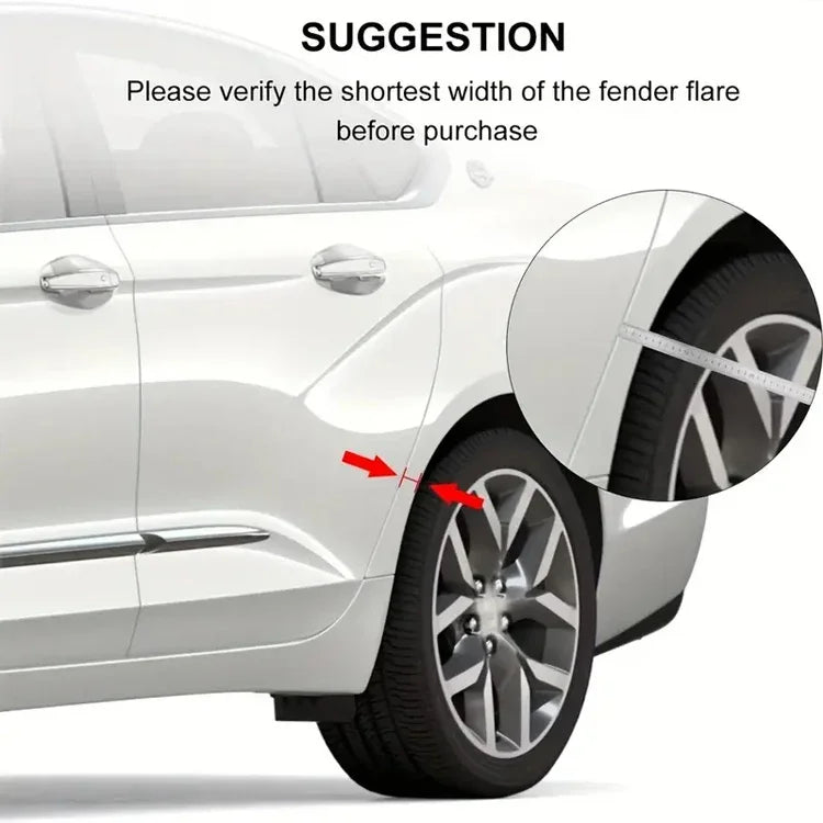 Carbon Fiber Pattern Car Wheel Fenders | Tire Arches Decorative Lips for General Vehicles