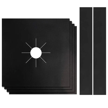 Premium 1/4PC Kitchen Accessories Mat & Stove Cover Set - Gas Stove Protector and Burner Liner Combo