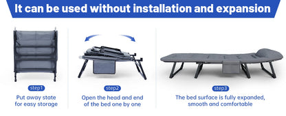 American Folding Bed – Single Sofa Bed & Lounge Chair for Napping & Sunbathing, Ideal for Courtyard