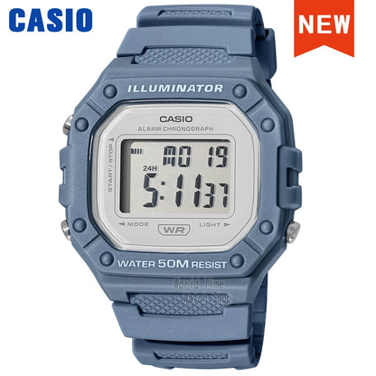 Casio W-218 Series Digital Sports Watch - Waterproof Outdoor Multifunction Electronic Wristwatch