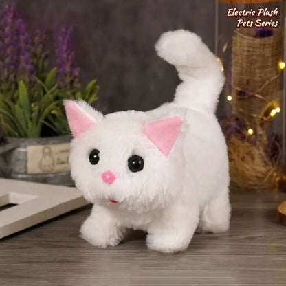 Simulated Robot Kitten Plush Toy - Interactive Walking & Wagging Electric Pet for Kids