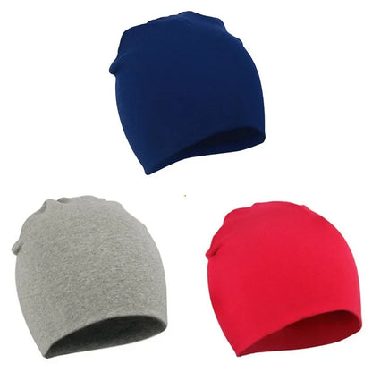 Baby Cotton Beanie Hat - Soft Candy Color Cap for Newborns, Toddlers & Kids
