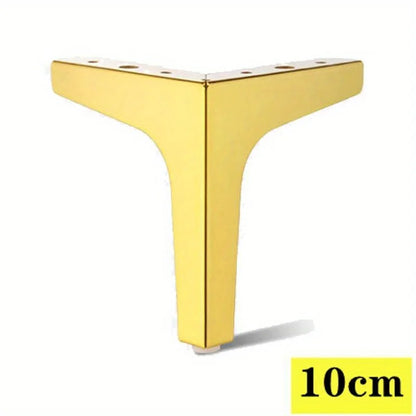4Pcs Modern Metal Furniture Legs – Gold & Black Iron Sofa Feet for Table, Bed, Chair, Desk & Cabinet