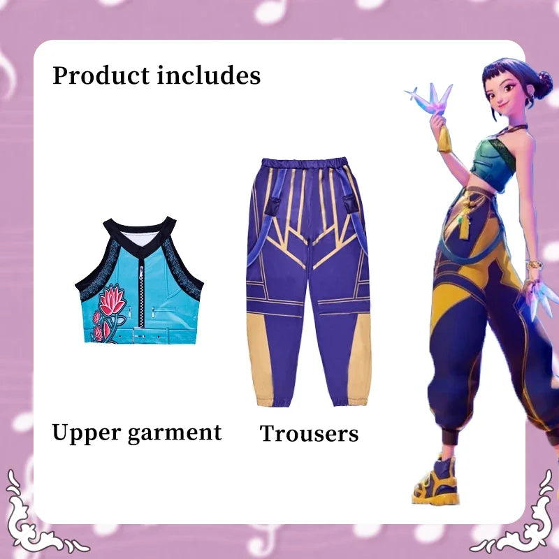 Girls Zoey Rumi Cosplay Costume – Kids Mira Outfit for Stage Performance, Halloween & Animated Movie Dress-Up