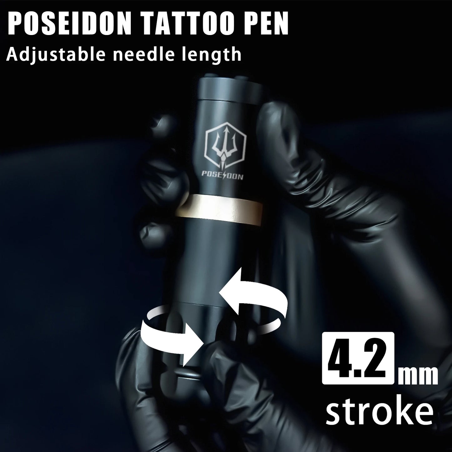 POSEIDON Wireless Rotary Tattoo Pen Set – High-Quality Coreless Motor Machine Kit for Professional Tattoo Artists