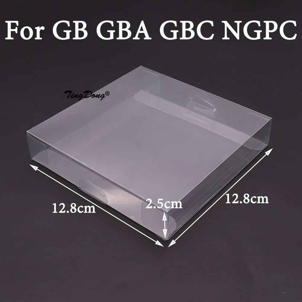 10PCS Clear Transparent Game Cartridge Cases – CIB Plastic PET Protectors for N64, NES, SNES, GB, GBA, GBC, NGPC, Switch & PS5