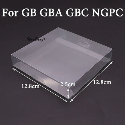 10PCS Clear Transparent Game Cartridge Cases – CIB Plastic PET Protectors for N64, NES, SNES, GB, GBA, GBC, NGPC, Switch & PS5