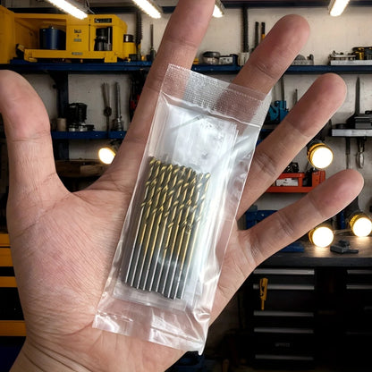 Titanium Coated High Speed Steel Drill Bit Set - 50/99pcs Hex Shaft Twist Bits for Metal Wood & Plastic Drilling