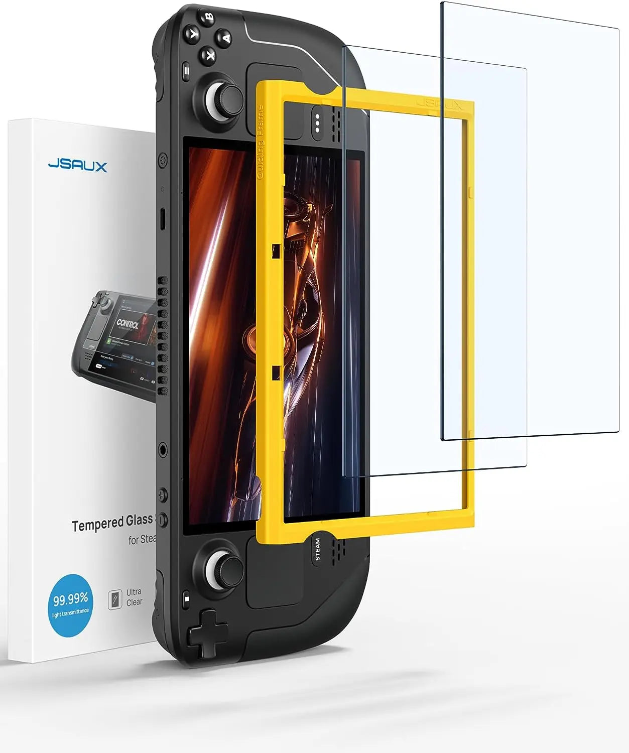 Steam Deck OLED Screen Protector - 2 Pack Anti-Glare Matte Tempered Glass 9H Scratch Resistant Film with Installation Kit