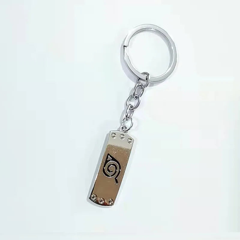 Anime Konoha Necklace & Keychain – Akatsuki Sharingan Jiraiya Pendant for Sasuke, Kakashi Cosplay Jewelry Gift