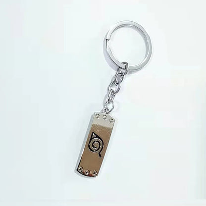 Anime Konoha Necklace & Keychain – Akatsuki Sharingan Jiraiya Pendant for Sasuke, Kakashi Cosplay Jewelry Gift