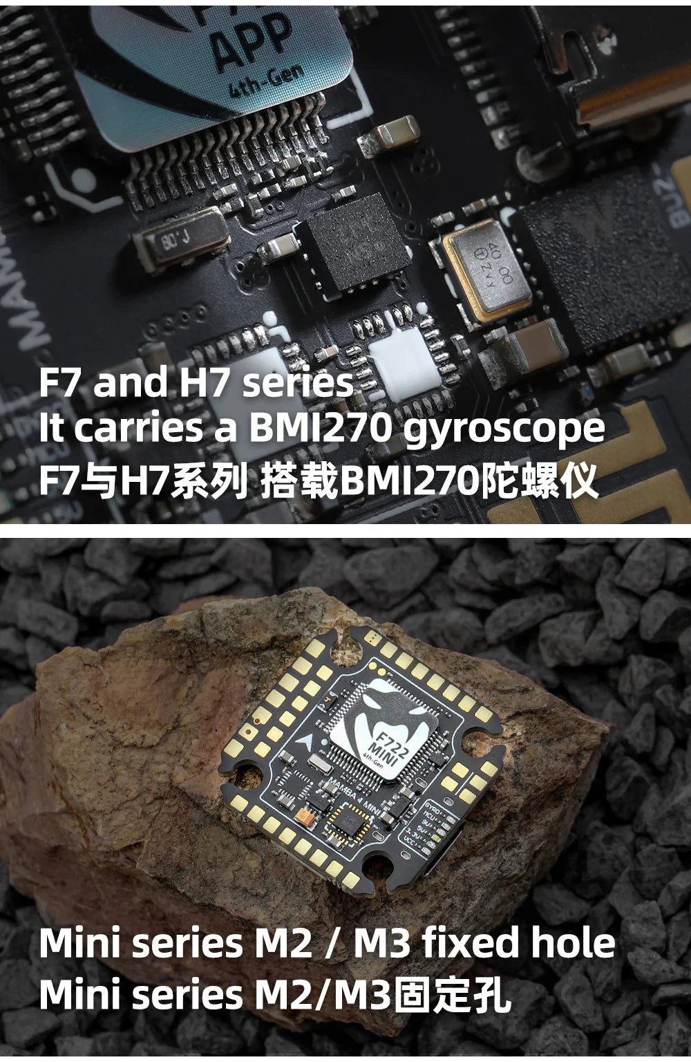 Diatone MAMBA F722 APP MK4 Flight Controller Stack — F7 4-in-1 BLHeli32 45A/55A/65A ESC 6S DShot1200 for FPV Drone