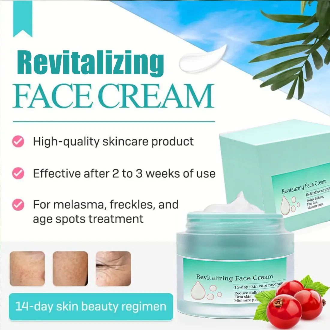 Face Renewal Revitalizing Cream - Rejuvenating Moisturizing Facial Care Cream
