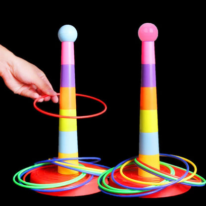 Children Throw Ring Stacking Game Toy – Interactive Indoor & Outdoor Parent-Child Circle Ferrule Layers Educational Fun Gift