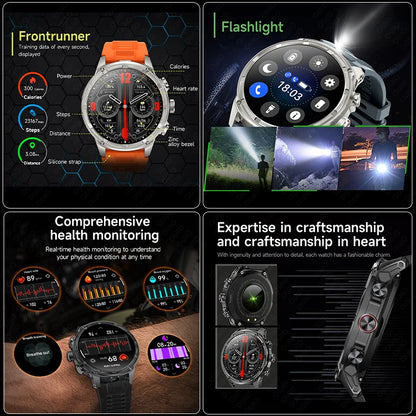 2025 Huawei & Xiaomi GPS Smartwatch for Men — 1.85" Ultra HD AMOLED Screen, 710mAh Battery & Bluetooth Call