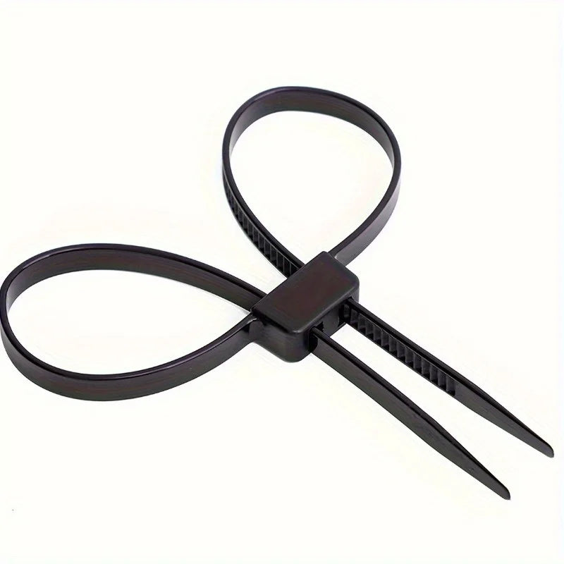 4PCS Double Hole Nylon Zip Ties - Non-Slip Disposable Cable Ties for Household, Warehouse & Freight Use