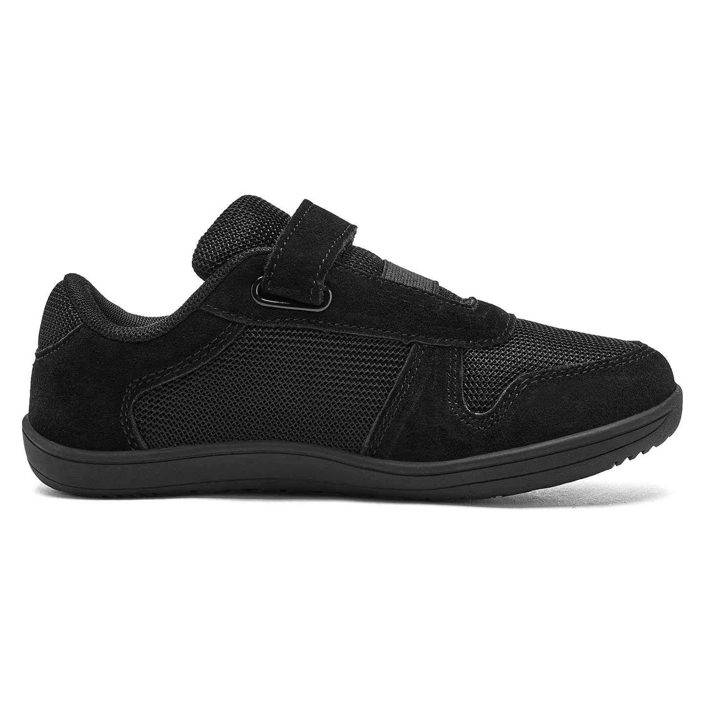 HOBIBEAR Kids Wide Toe Barefoot Shoes – Minimalist Hook & Loop Sneakers, Lightweight Artificial Leather Mesh for Little & Big Kids