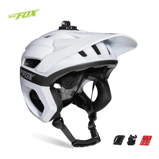 BATFOX 3/4 Cycling Helmet – Off-Road MTB Road Bike Helmet for Men & Women, Three-Quarters Protective Safety Gear for Outdoor Sports Riding