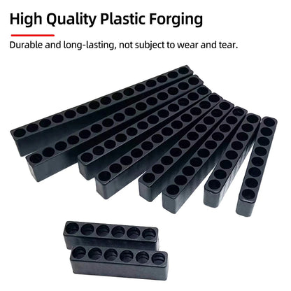 5-Piece Hex Shank Screwdriver Bit Holder Set - Plastic Storage Stand for 6/8/10/12/15 Hole Drill Bits