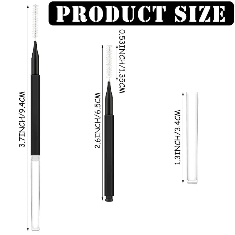 5/10/50PCS Mini Eyebrow & Lash Brushes – Disposable Bendable Brow Perm & Micro Eyelash Applicator Tools