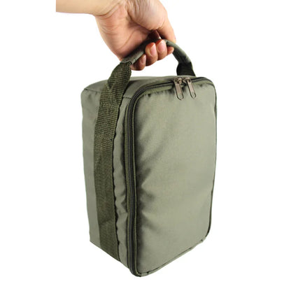 Waterproof Fishing Tackle Bag - Portable Reel Gear Storage Bag with 3 Adjustable Dividers for Spinning & Baitcasting