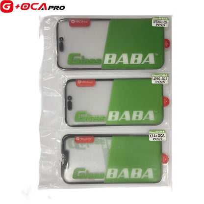 5PCS G+OCA Glass+BABA 2-in-1 Screen Protector — Touch Lens for iPhone 11/12/13/14 Plus/15/16 Pro Max/Mini/X/XS/XR Max