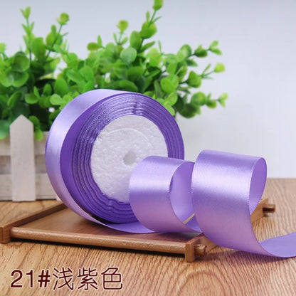 Silk Satin Ribbon Roll - 22M Craft Ribbon for DIY Bows Gift Wrapping Wedding Party Decorations in 6mm to 50mm Sizes