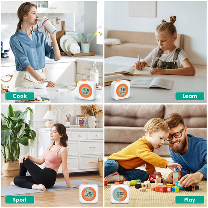 ORIA 60-Minute Digital Visual Timer – Countdown Stopwatch with Alarm for Homeschool & Teaching Supplies