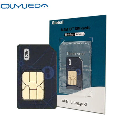 4G Global Roaming M2M IoT SIM Card - 360MB Data for GPS Trackers & IoT Devices, 1-Year Service