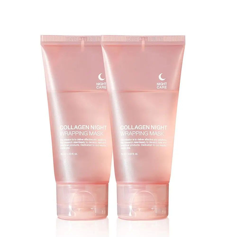 Hydrolyzed Collagen Overnight Facial Mask - Peel-Off Hydrating & Firming Mask, Reduces Sagging & Dullness, Boosts Elasticity