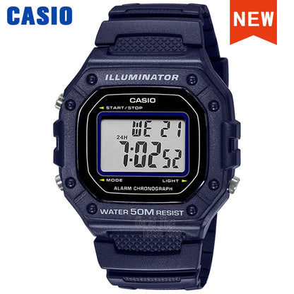 Casio W-218 Series Digital Sports Watch - Waterproof Outdoor Multifunction Electronic Wristwatch