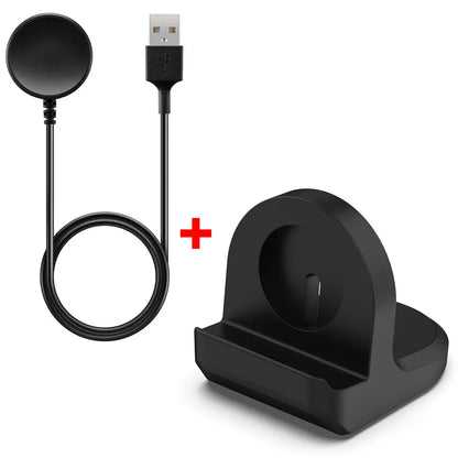 Silicone Charger Dock Holder — Samsung Galaxy Watch Ultra 47mm & Galaxy Watch 7/6/5/5 Pro Stand with USB Cable