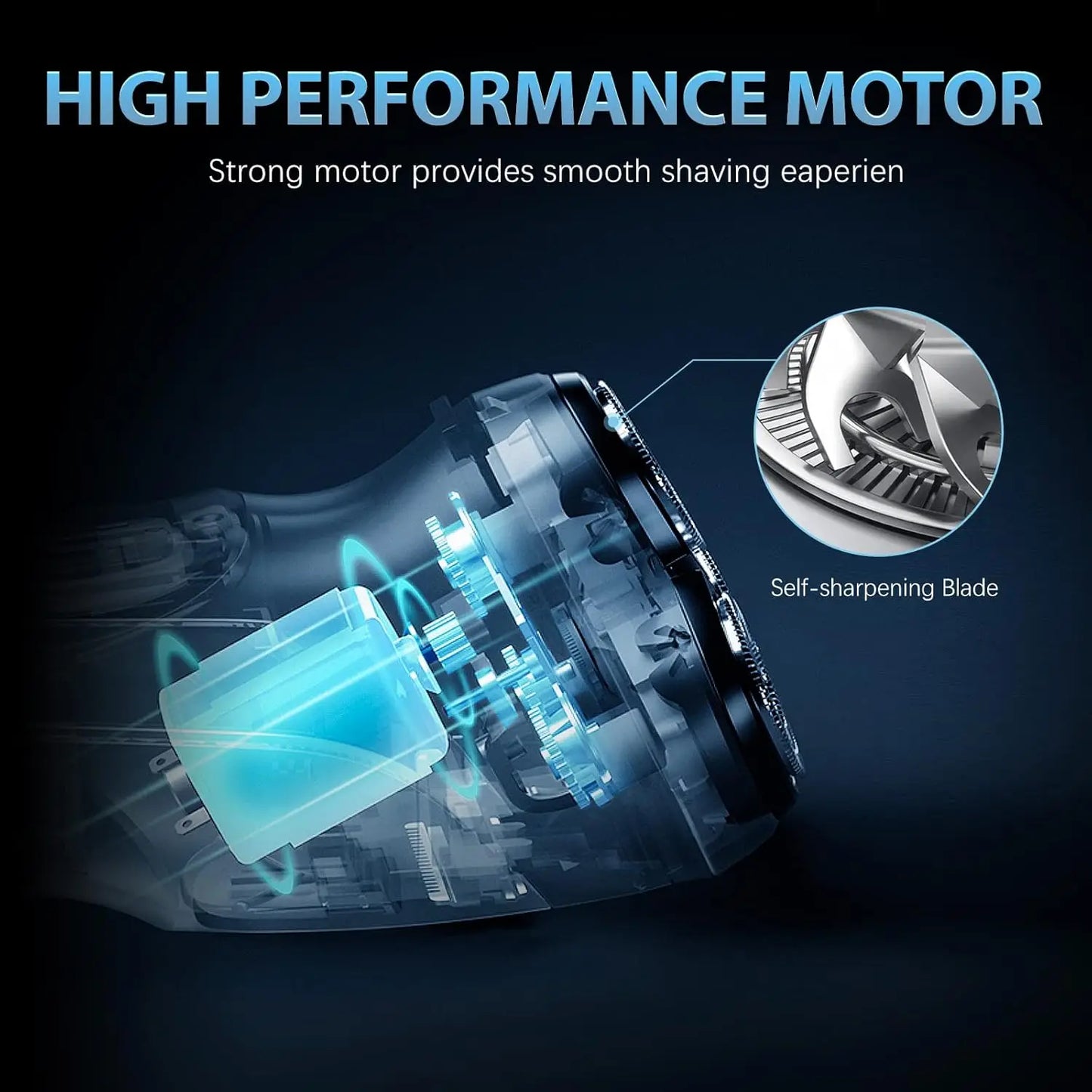 Sejoy Electric Razor for Men – 3-Blade Foil Shaver with 7500 RPM High-Speed Motor & Digital Power Display